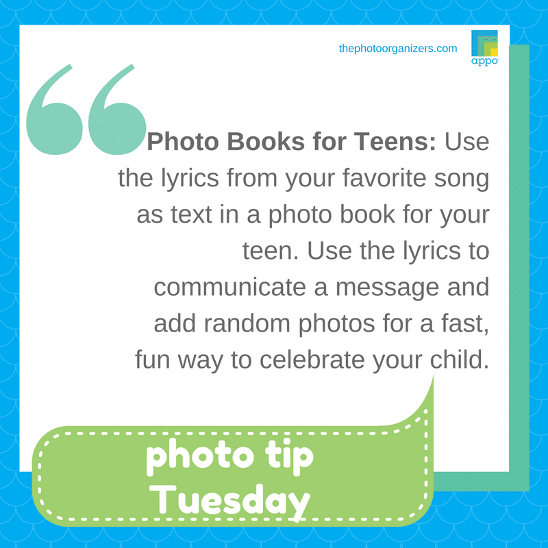 Photo Tip Tuesday - Photo Books for Teens | ThePhotoOrganizers.com